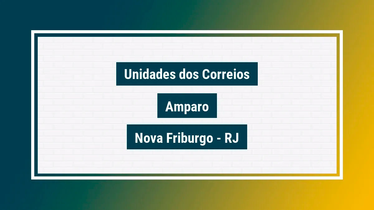 Imagem ilustrativa agência dos correios amparo nova friburgo rj