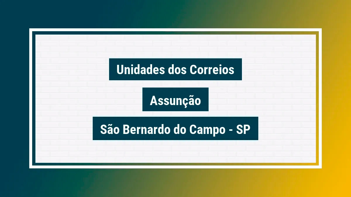 Imagem ilustrativa agência dos correios assunção são bernardo do campo sp