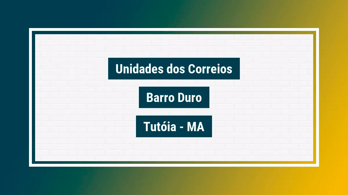 Imagem ilustrativa agência dos correios barro duro tutóia ma