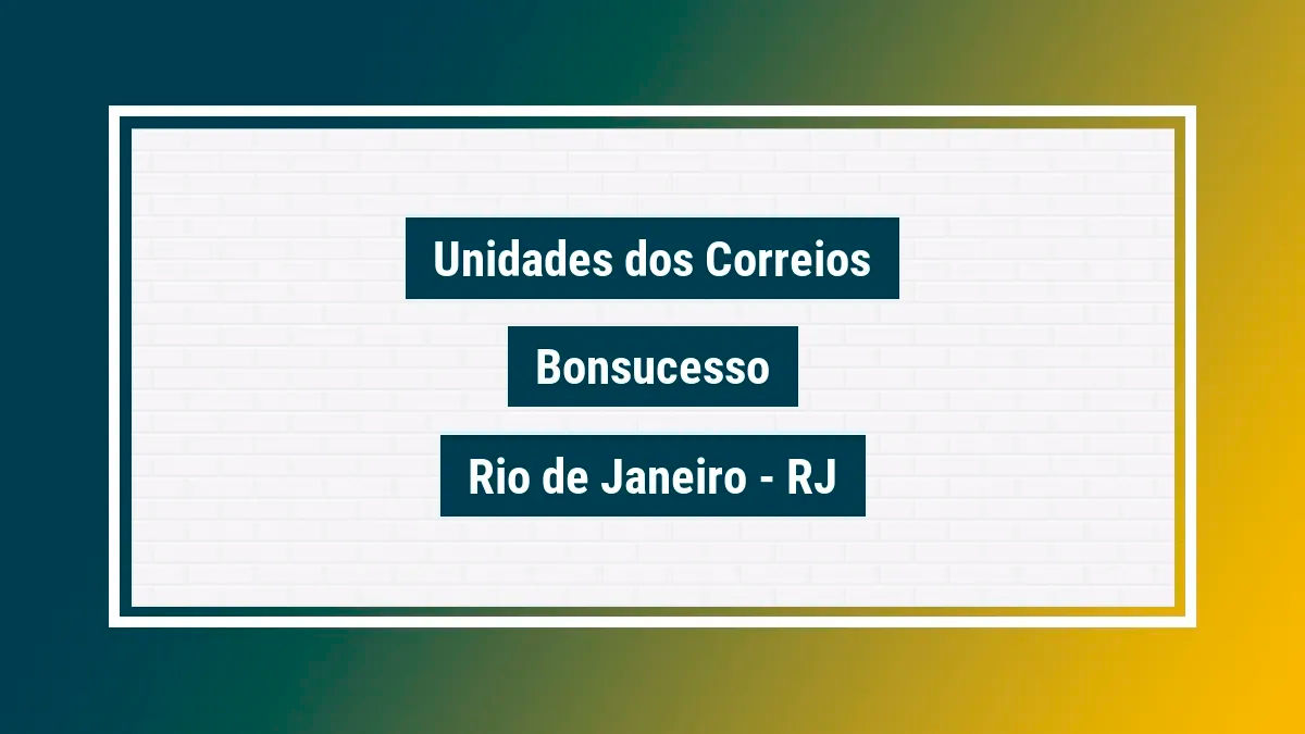 Imagem ilustrativa agência dos correios bonsucesso rio de janeiro rj
