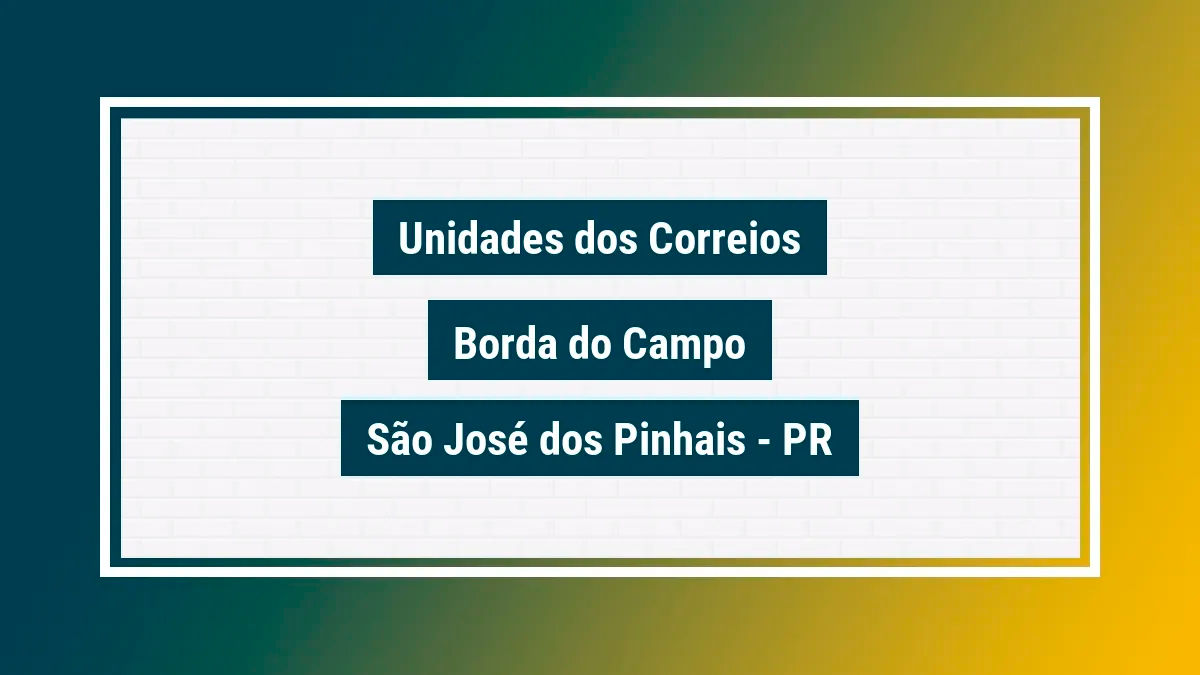 Imagem ilustrativa agência dos correios borda do campo são josé dos pinhais pr