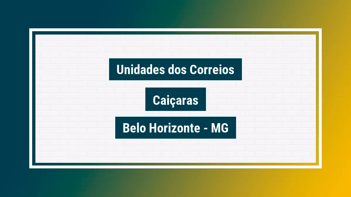 Imagem ilustrativa agência dos correios caiçaras belo horizonte mg