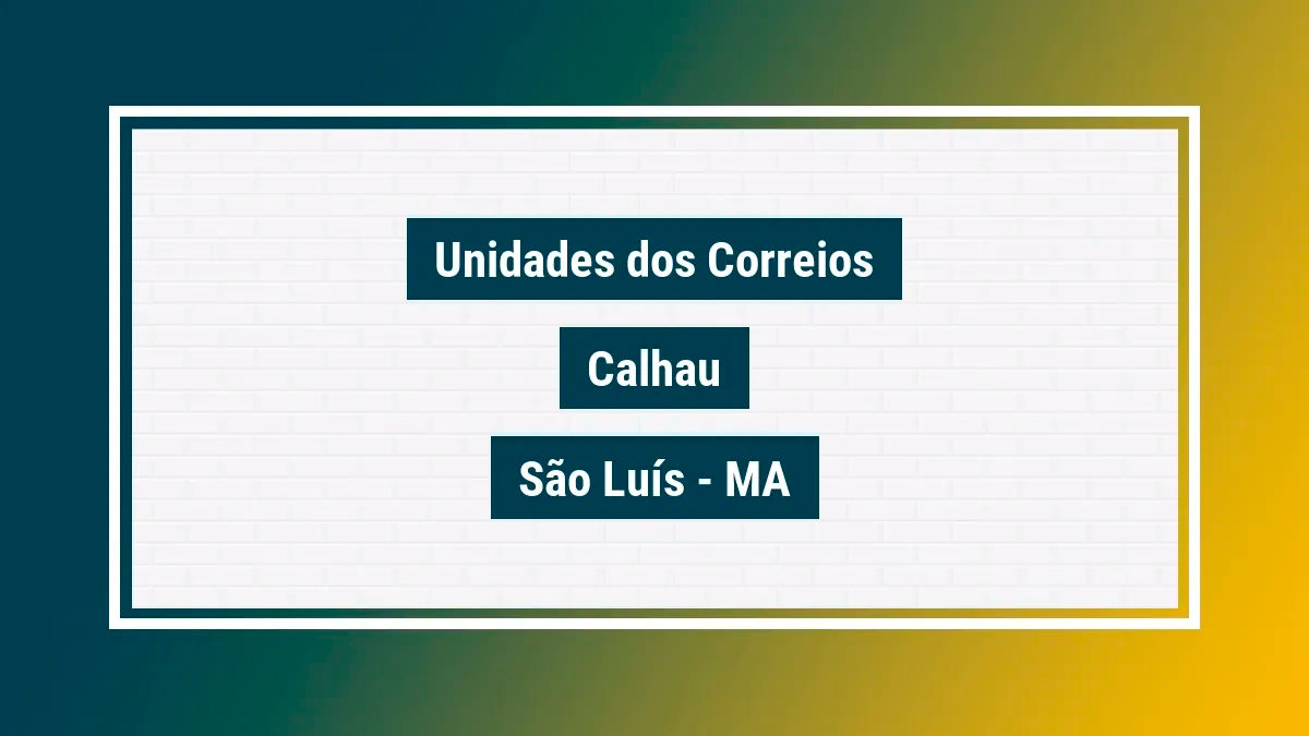 Imagem ilustrativa agência dos correios calhau são luís ma