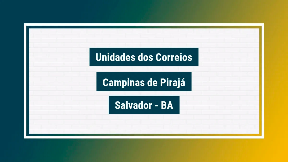 Imagem ilustrativa agência dos correios campinas de pirajá salvador ba