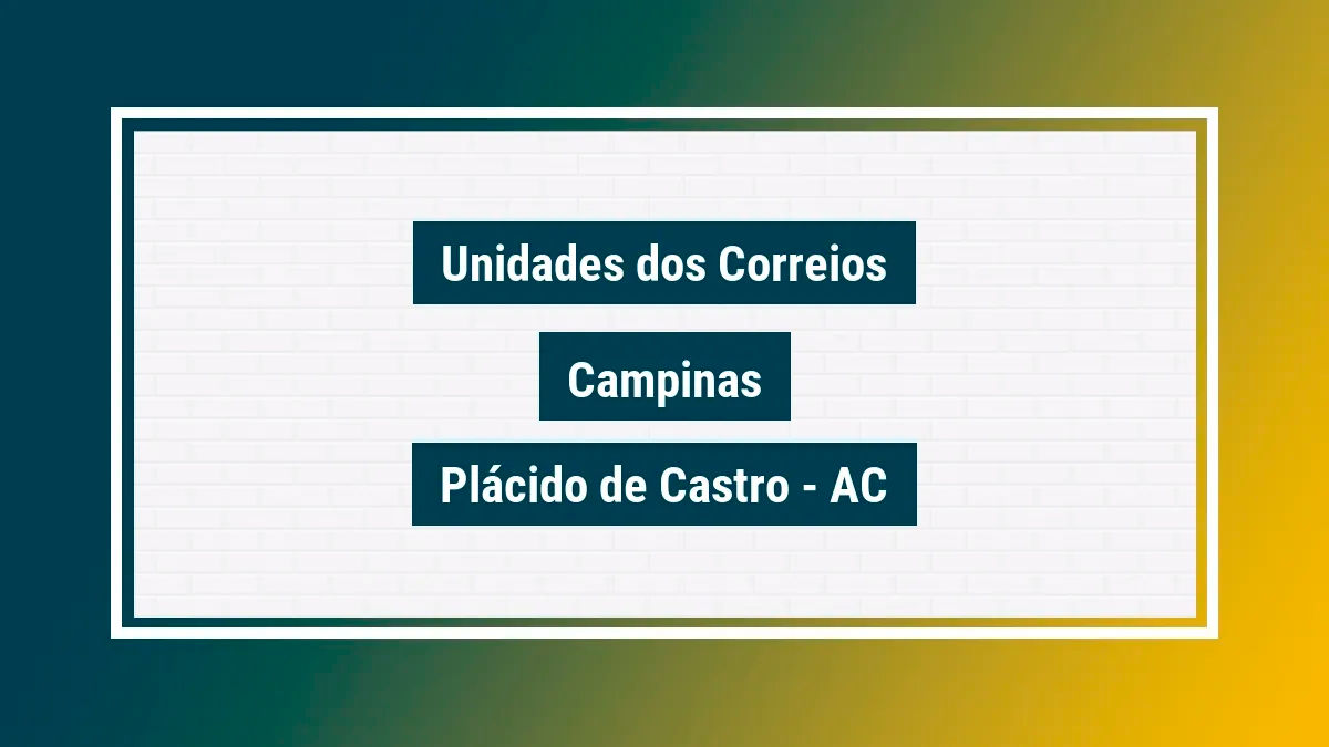Imagem ilustrativa agência dos correios campinas plácido de castro ac