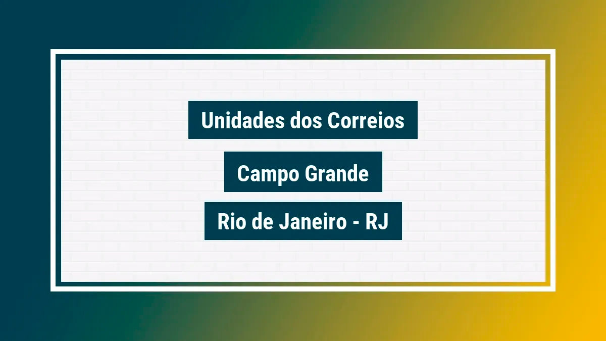 Imagem ilustrativa agência dos correios campo grande rio de janeiro rj