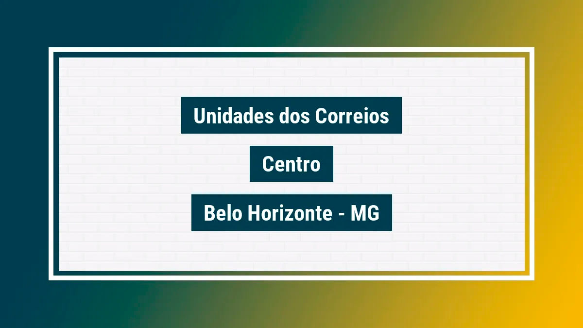 Imagem ilustrativa agência dos correios centro belo horizonte mg