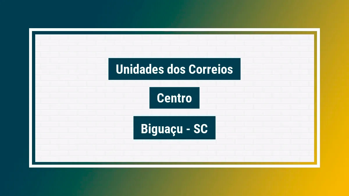 Imagem ilustrativa agência dos correios centro biguaçu sc