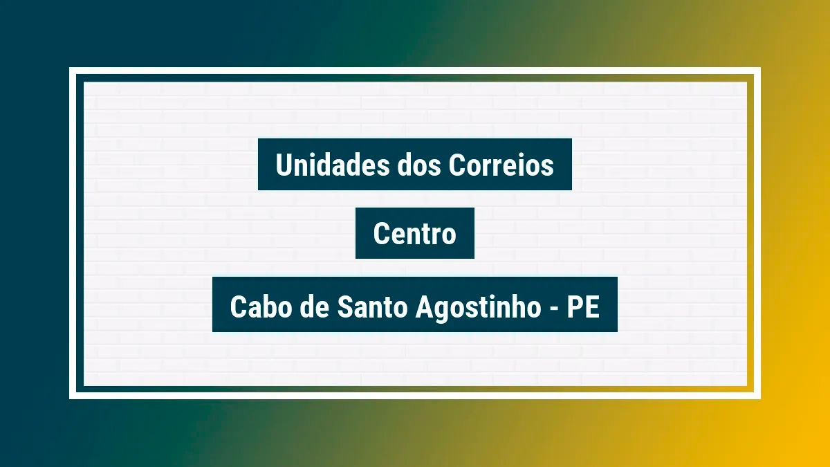 Imagem ilustrativa agência dos correios centro cabo de santo agostinho pe