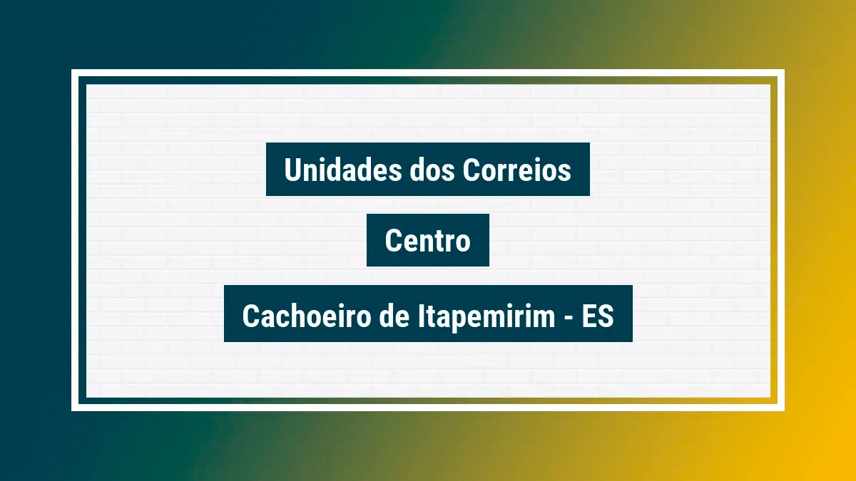 Imagem ilustrativa agência dos correios centro cachoeiro de itapemirim es
