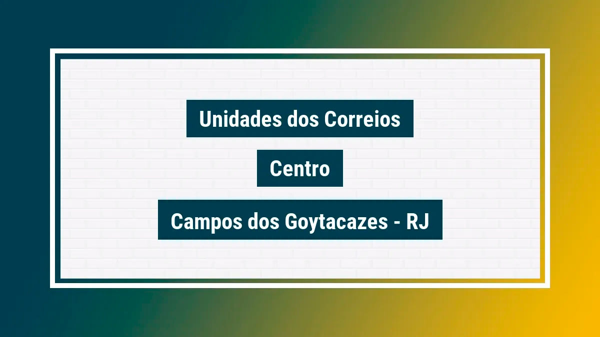 Imagem ilustrativa agência dos correios centro campos dos goytacazes rj