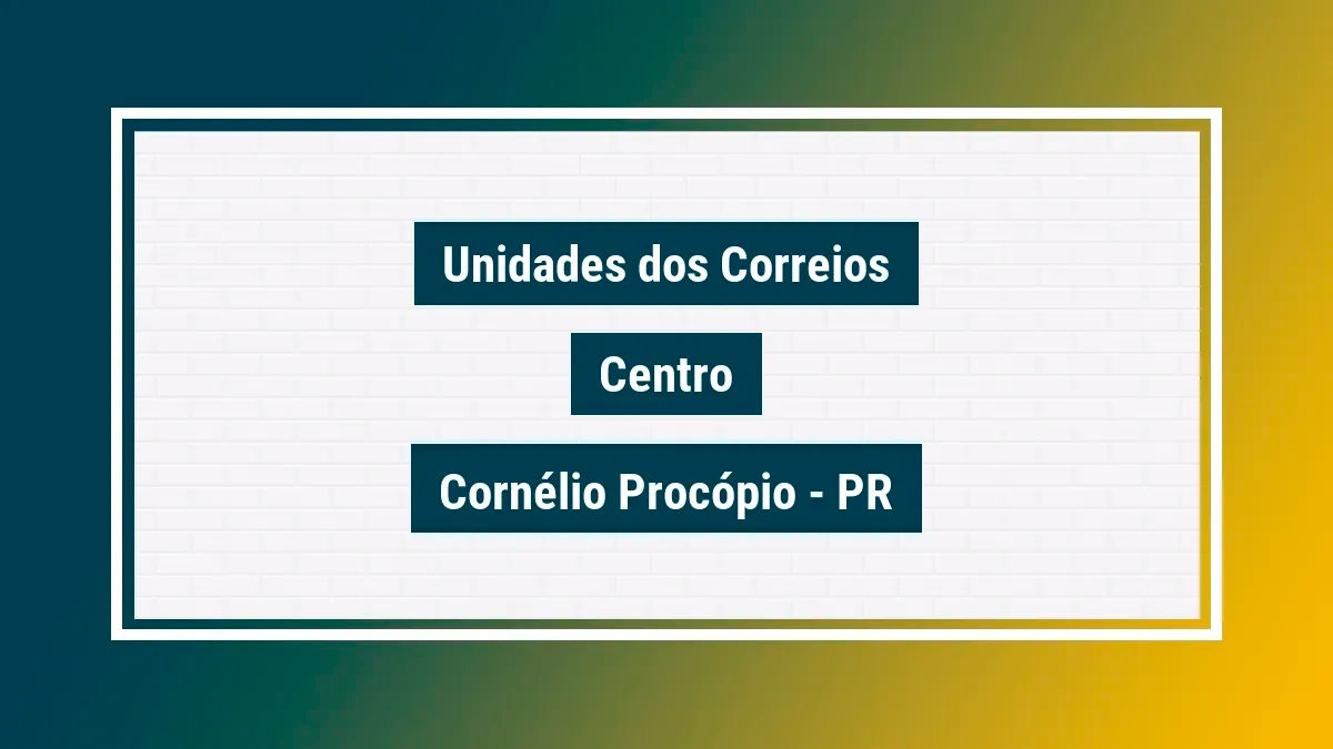 Imagem ilustrativa agência dos correios centro cornélio procópio pr
