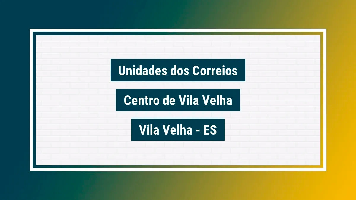 Imagem ilustrativa agência dos correios centro de vila velha vila velha es