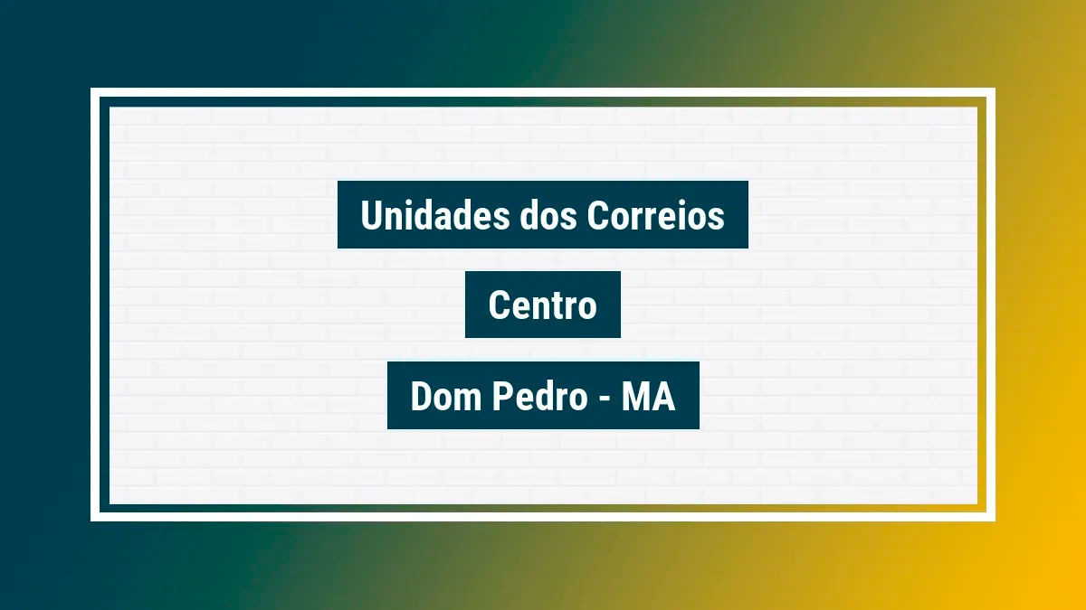 Imagem ilustrativa agência dos correios centro dom pedro ma