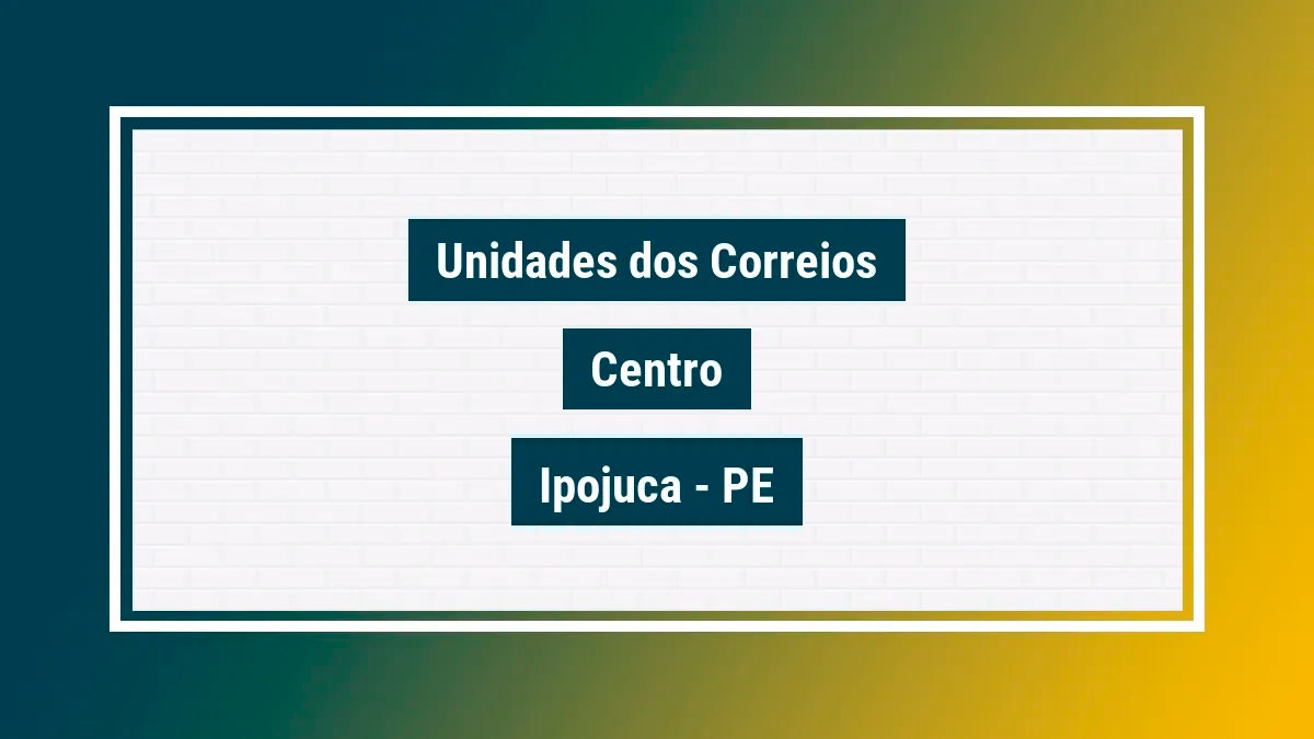 Imagem ilustrativa agência dos correios centro ipojuca pe