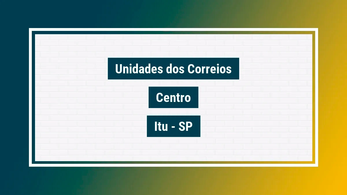 Imagem ilustrativa agência dos correios centro itu sp