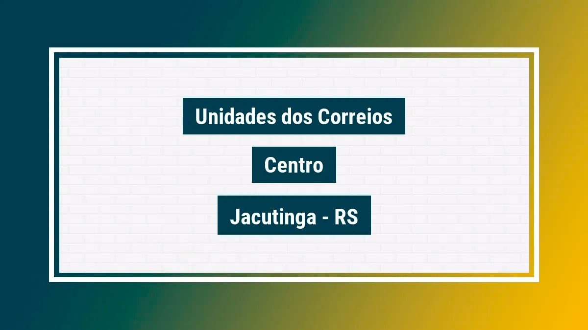Imagem ilustrativa agência dos correios centro jacutinga rs