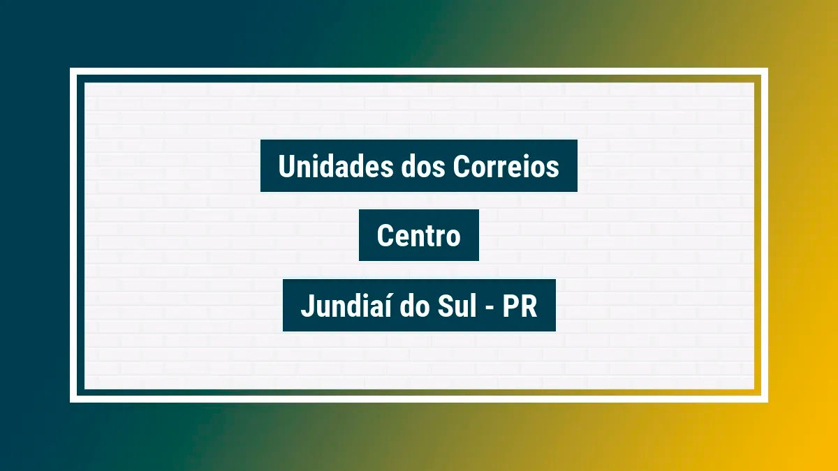 Imagem ilustrativa agência dos correios centro jundiaí do sul pr