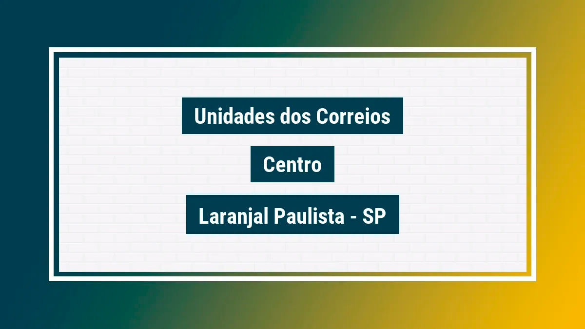 Imagem ilustrativa agência dos correios centro laranjal paulista sp