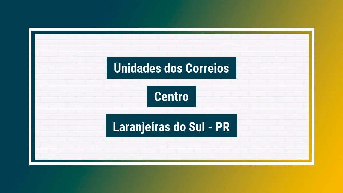 Imagem ilustrativa agência dos correios centro laranjeiras do sul pr