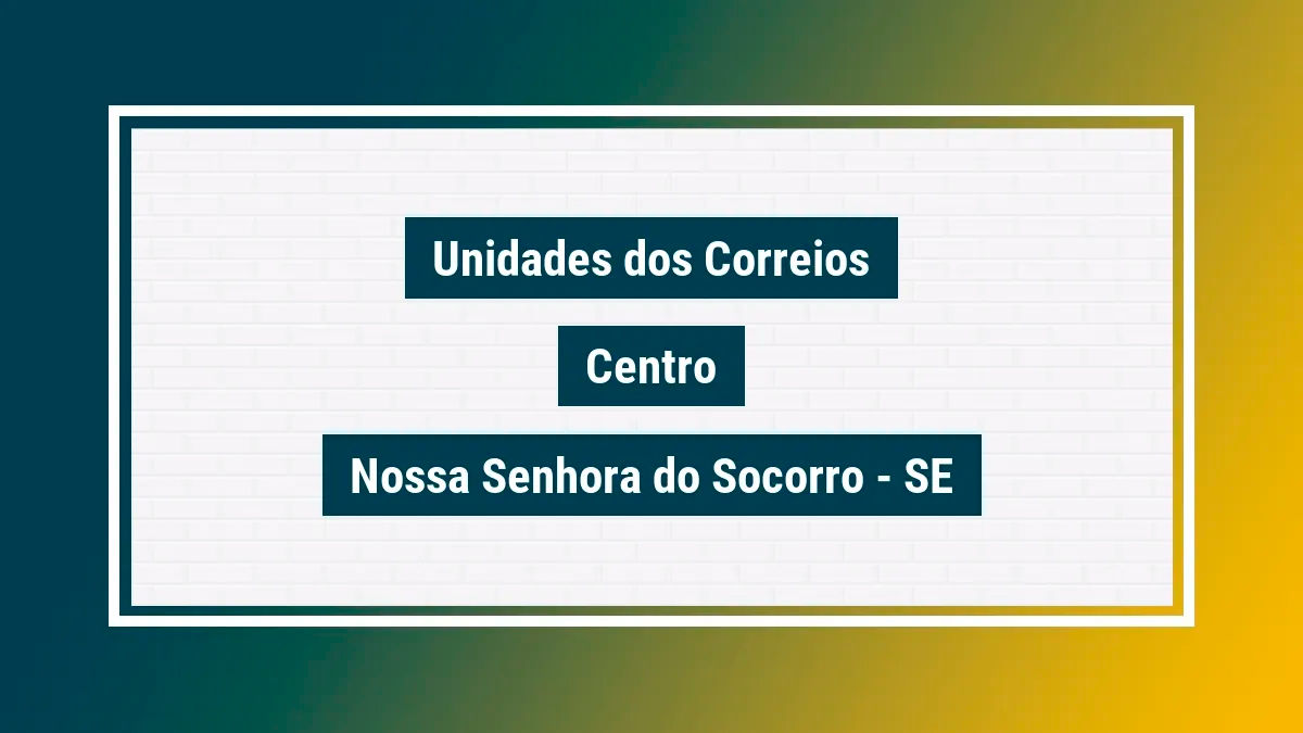Imagem ilustrativa agência dos correios centro nossa senhora do socorro se