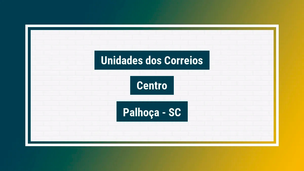 Imagem ilustrativa agência dos correios centro palhoça sc