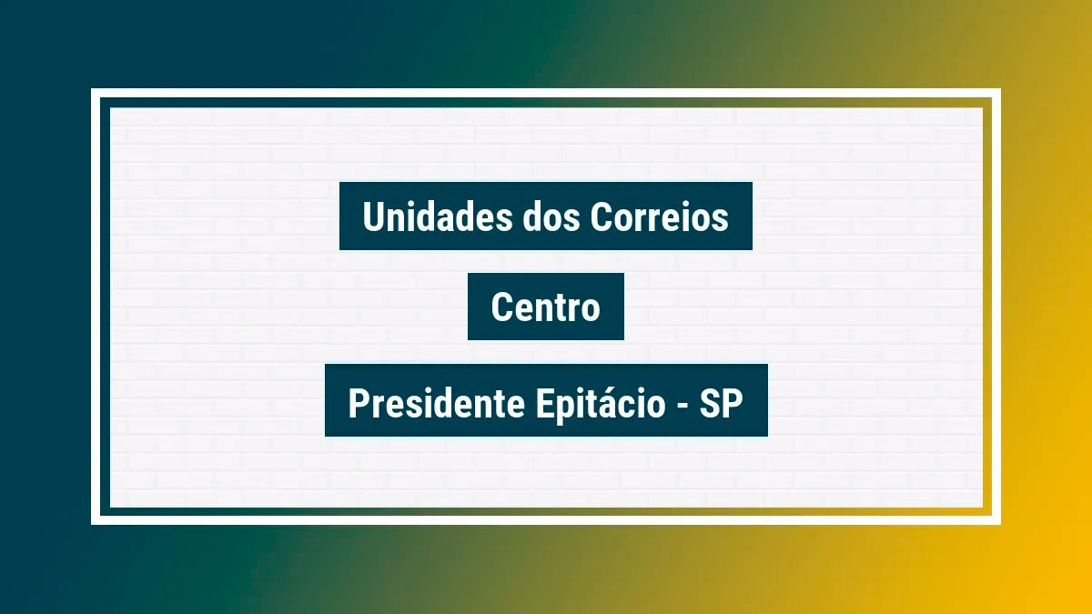 Imagem ilustrativa agência dos correios centro presidente epitácio sp