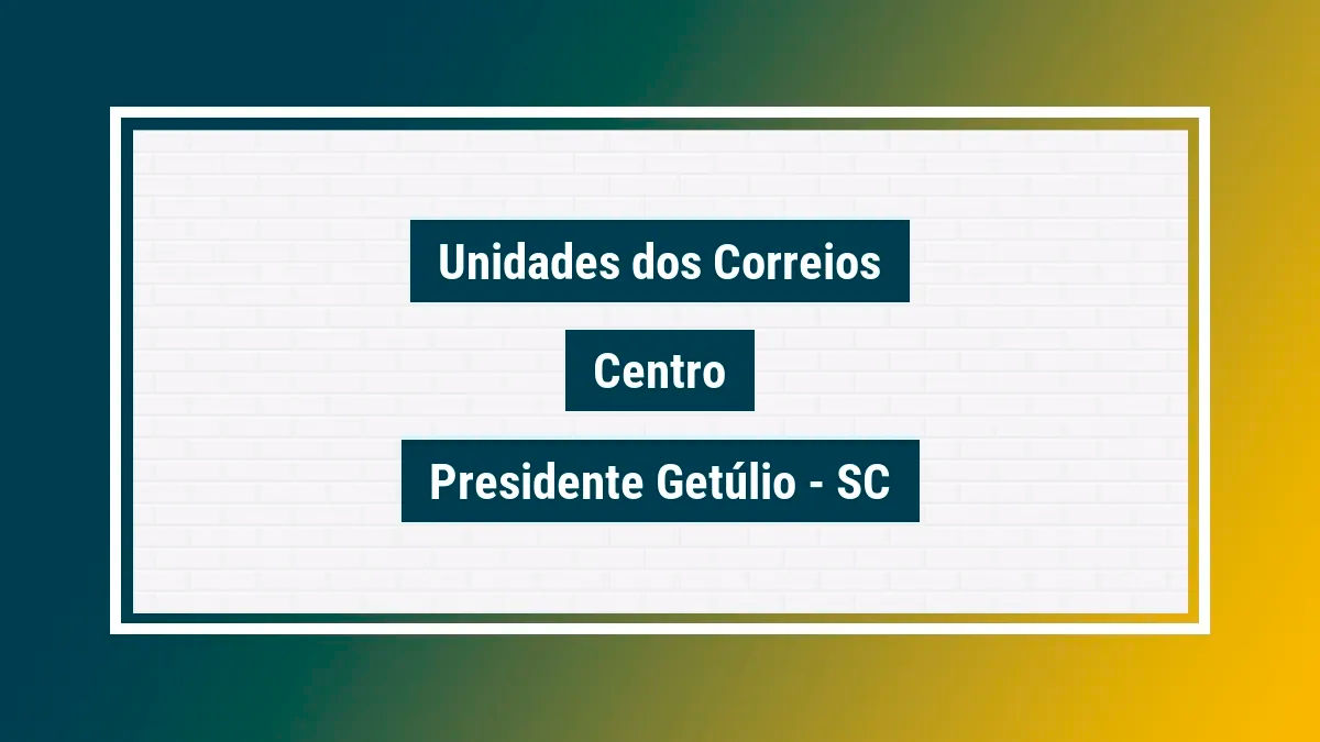 Imagem ilustrativa agência dos correios centro presidente getúlio sc