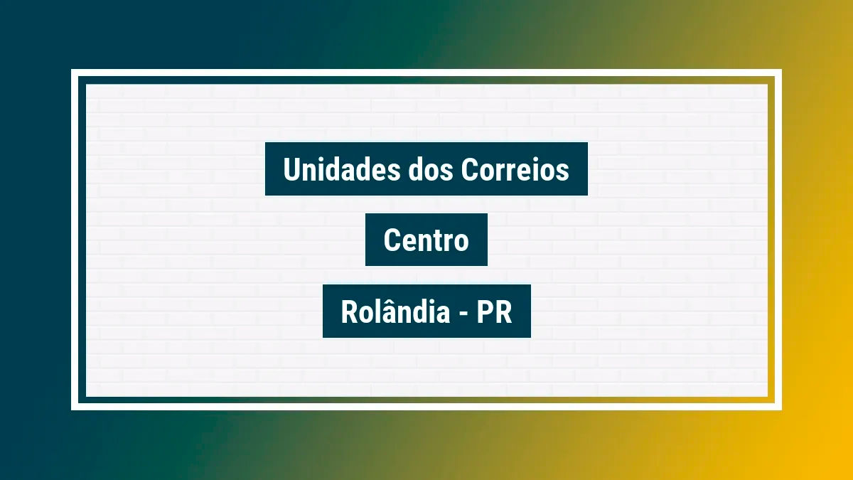 Imagem ilustrativa agência dos correios centro rolândia pr