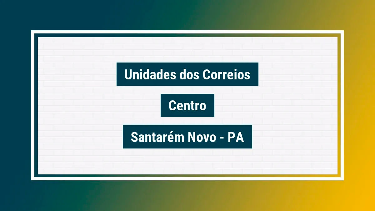 Imagem ilustrativa agência dos correios centro santarém novo pa