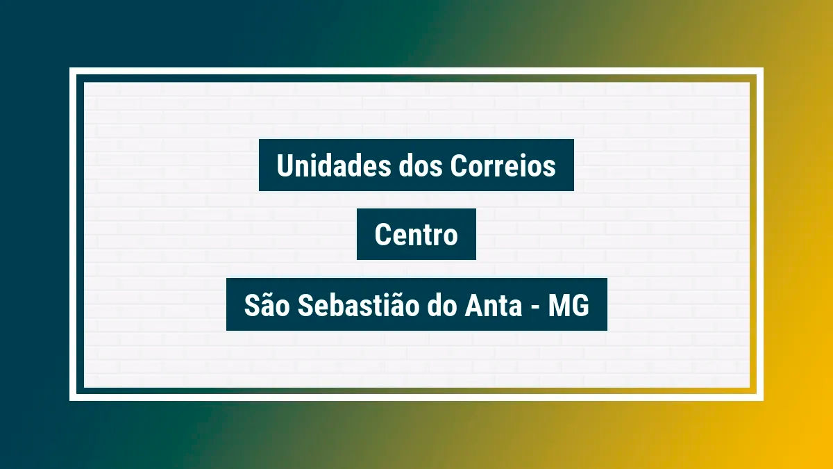 Imagem ilustrativa agência dos correios centro são sebastião do anta mg