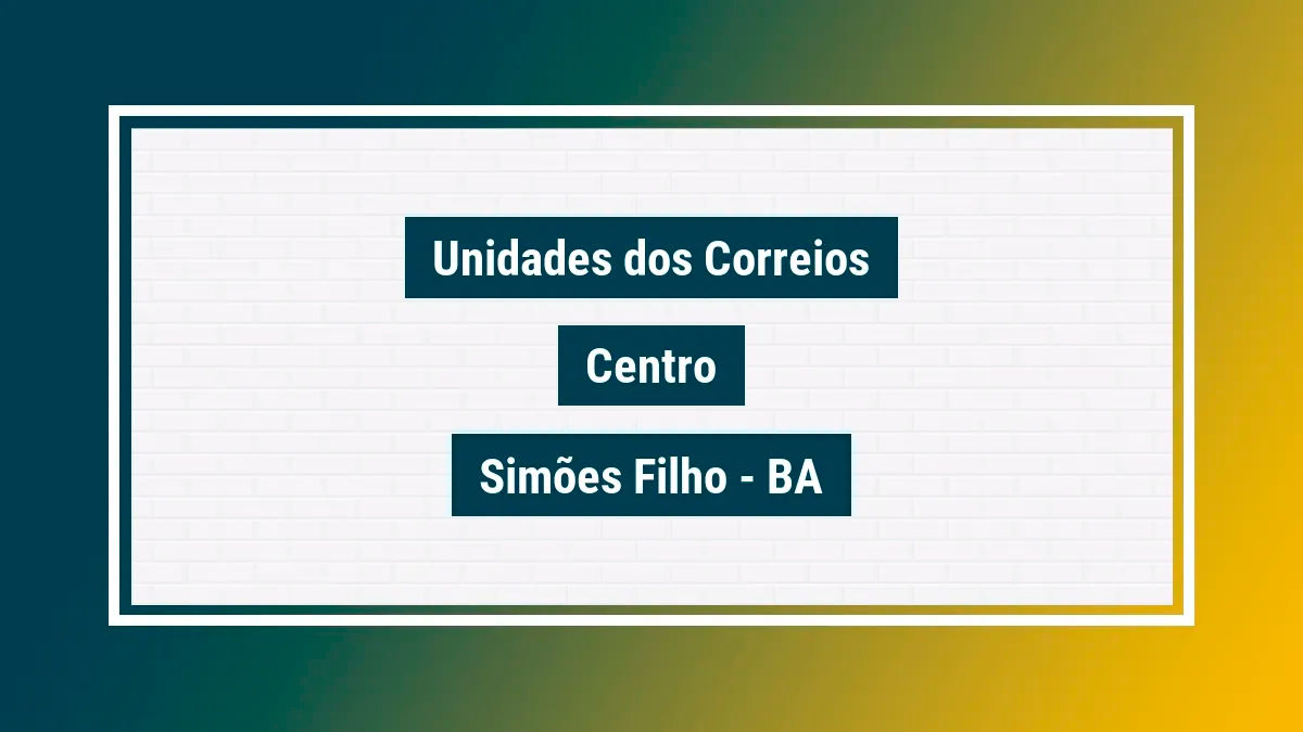 Imagem ilustrativa agência dos correios centro simões filho ba