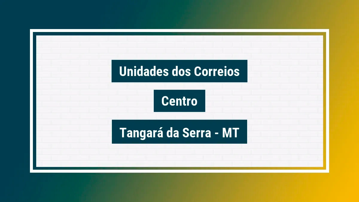 Imagem ilustrativa agência dos correios centro tangará da serra mt