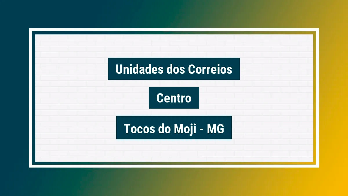 Imagem ilustrativa agência dos correios centro tocos do moji mg
