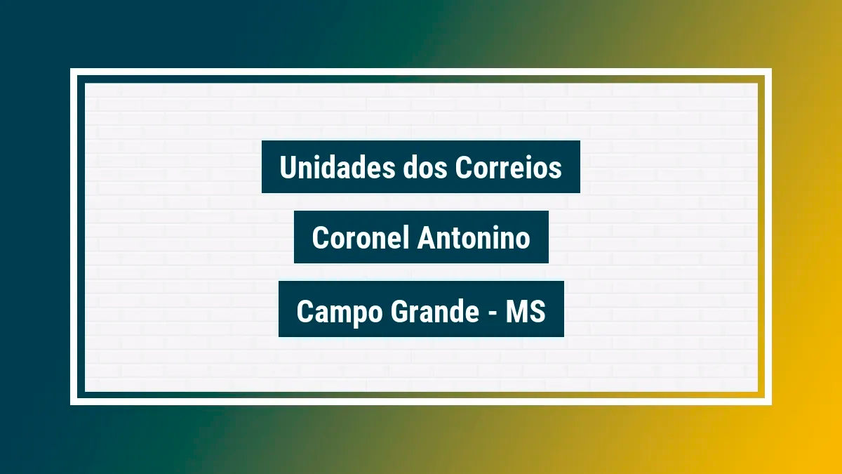 Imagem ilustrativa agência dos correios coronel antonino campo grande ms