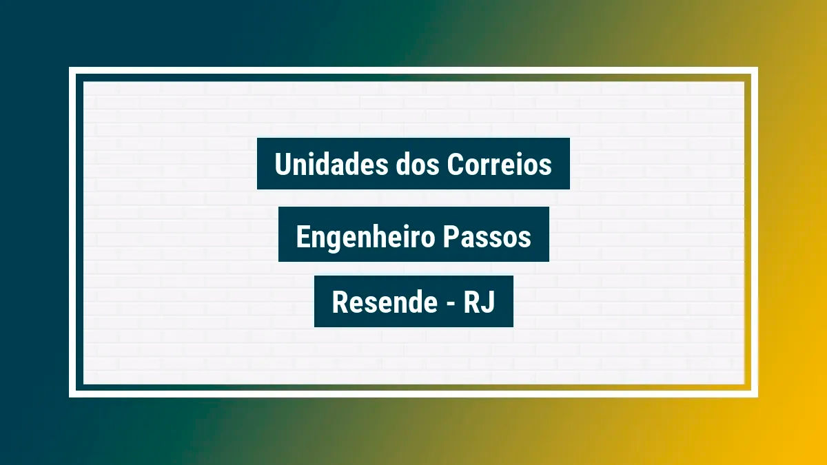 Imagem ilustrativa agência dos correios engenheiro passos resende rj