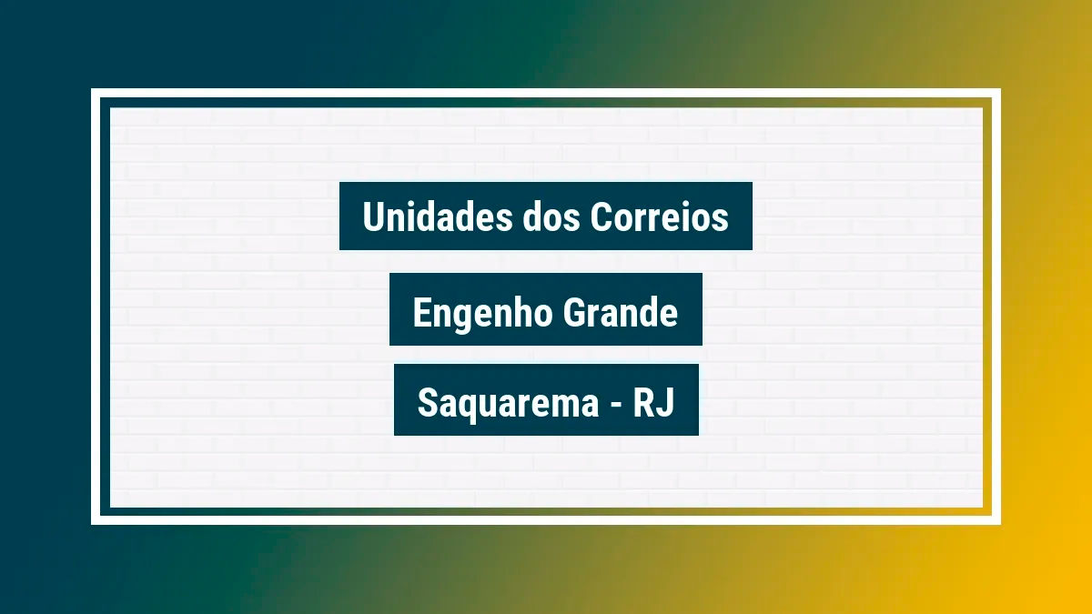 Imagem ilustrativa agência dos correios engenho grande saquarema rj