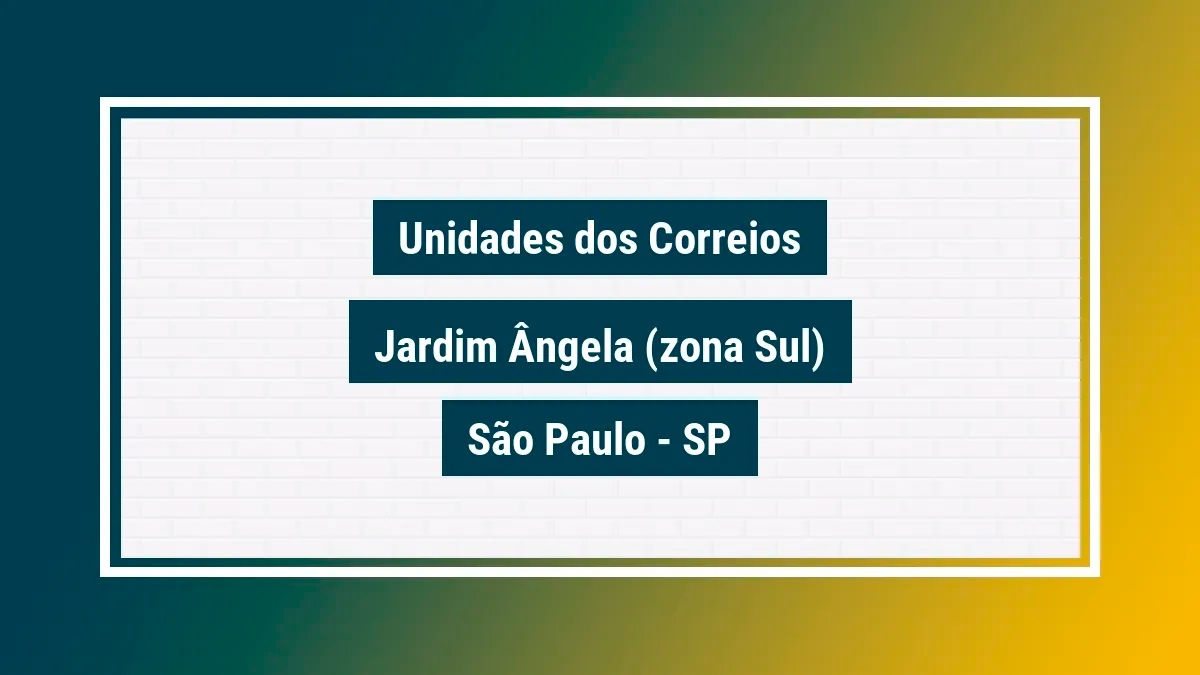 Imagem ilustrativa agência dos correios jardim ângela (zona sul) são paulo sp