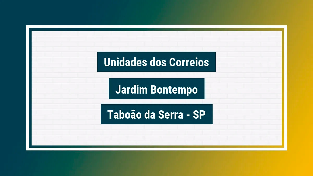 Imagem ilustrativa agência dos correios jardim bontempo taboão da serra sp