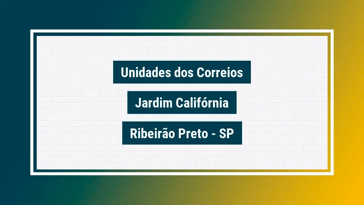 Imagem ilustrativa agência dos correios jardim califórnia ribeirão preto sp