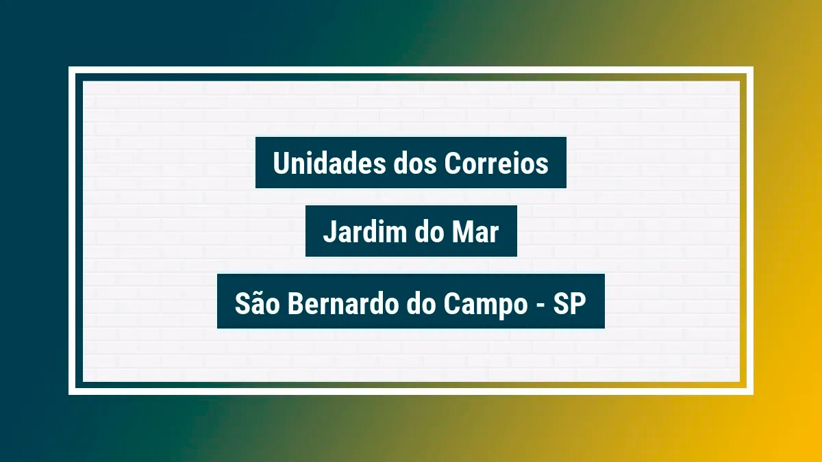 Imagem ilustrativa agência dos correios jardim do mar são bernardo do campo sp