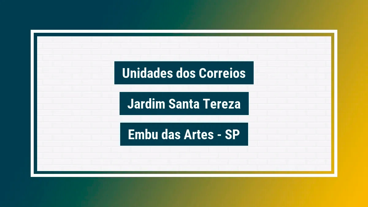 Imagem ilustrativa agência dos correios jardim santa tereza embu das artes sp