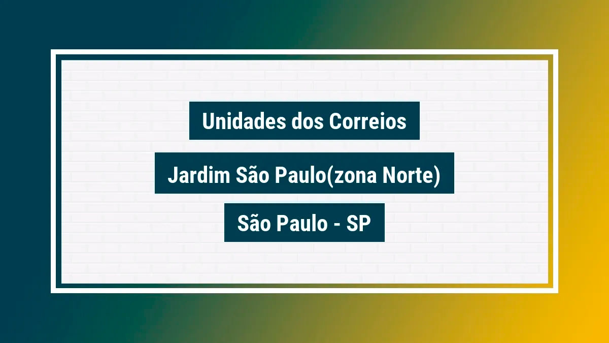 Imagem ilustrativa agência dos correios jardim são paulo(zona norte) são paulo sp