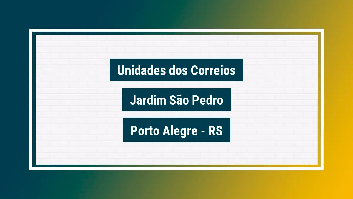 Imagem ilustrativa agência dos correios jardim são pedro porto alegre rs