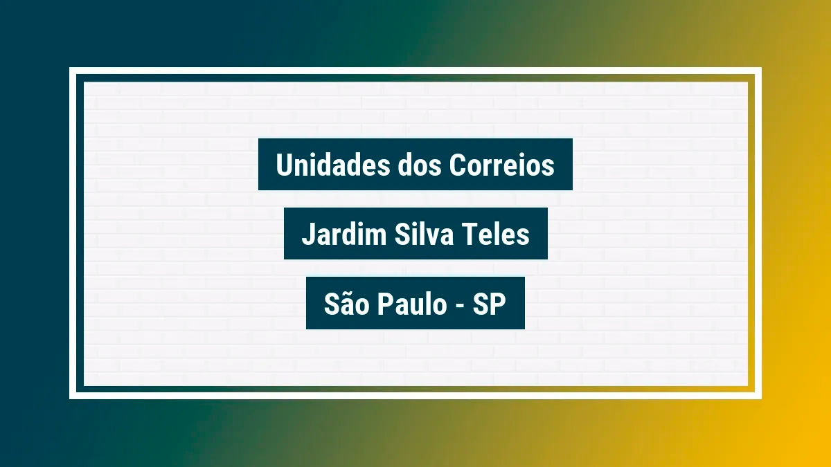 Imagem ilustrativa agência dos correios jardim silva teles são paulo sp