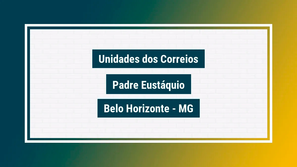 Imagem ilustrativa agência dos correios padre eustáquio belo horizonte mg