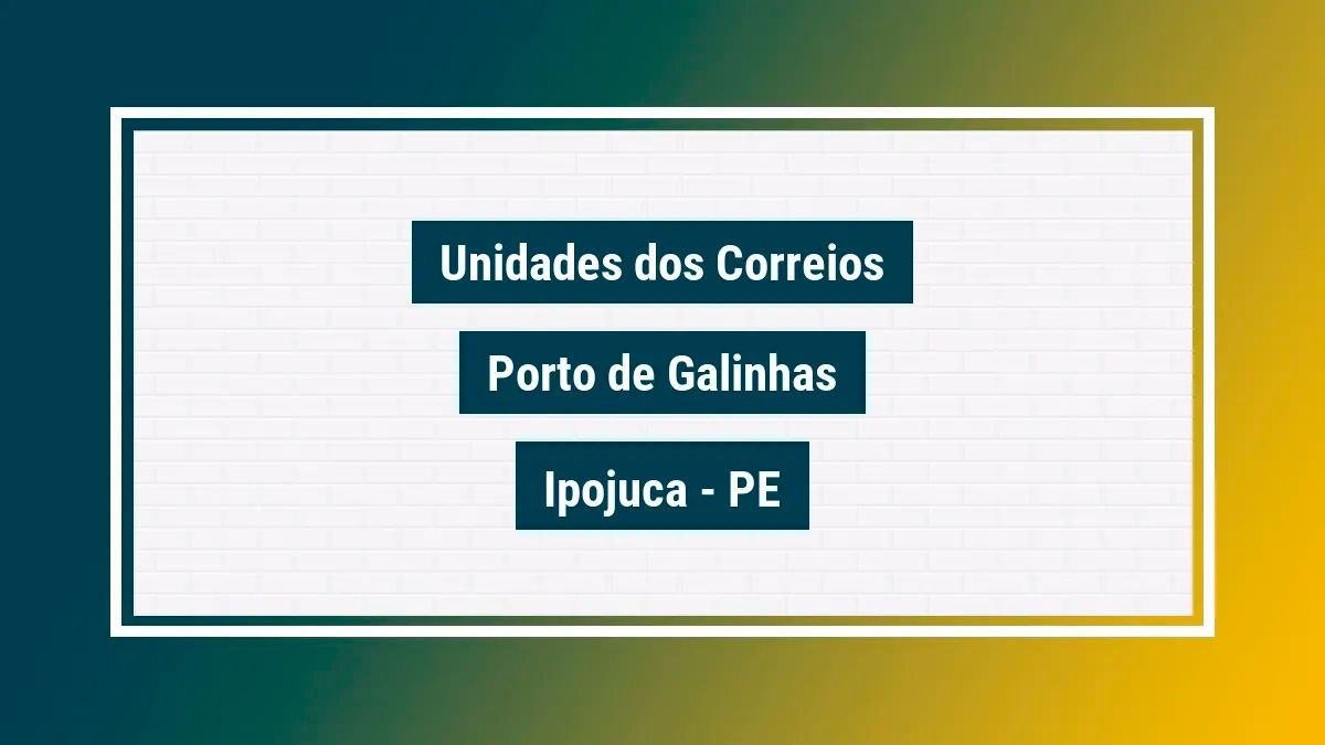 Imagem ilustrativa agência dos correios porto de galinhas ipojuca pe