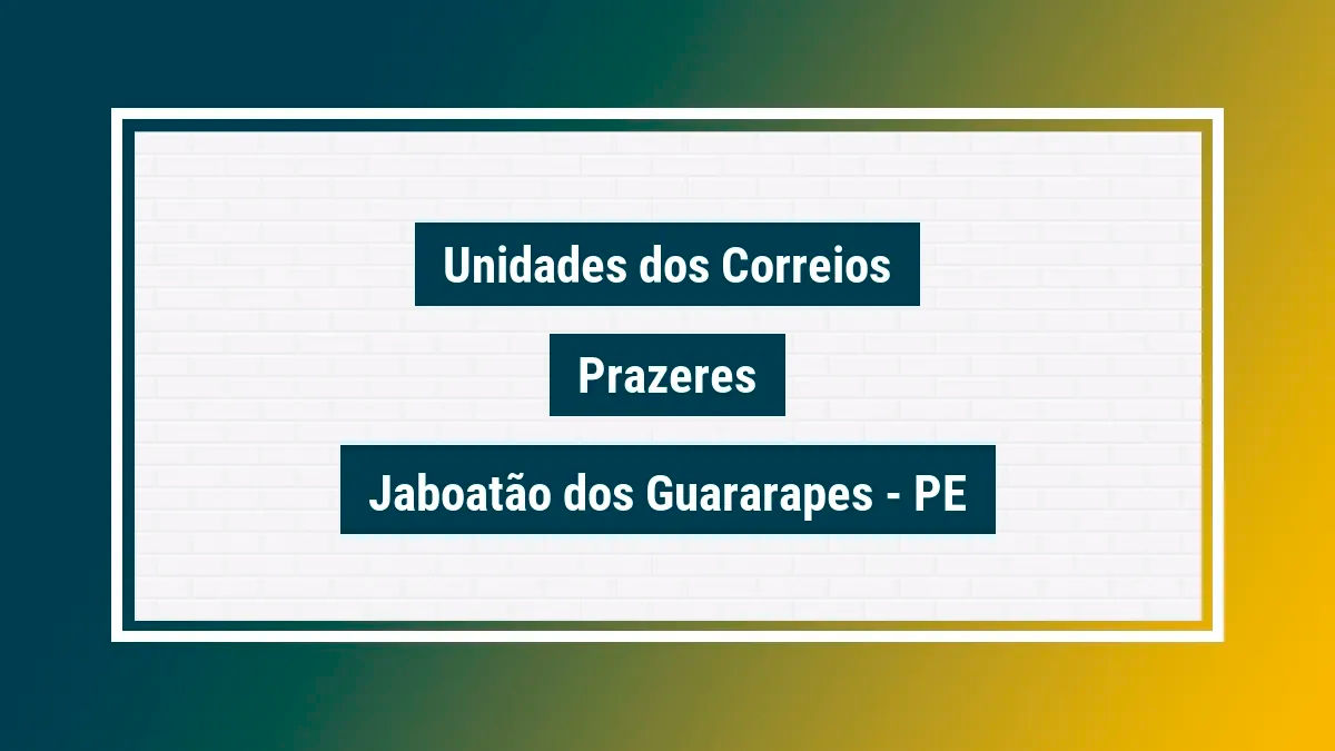 Imagem ilustrativa agência dos correios prazeres jaboatão dos guararapes pe