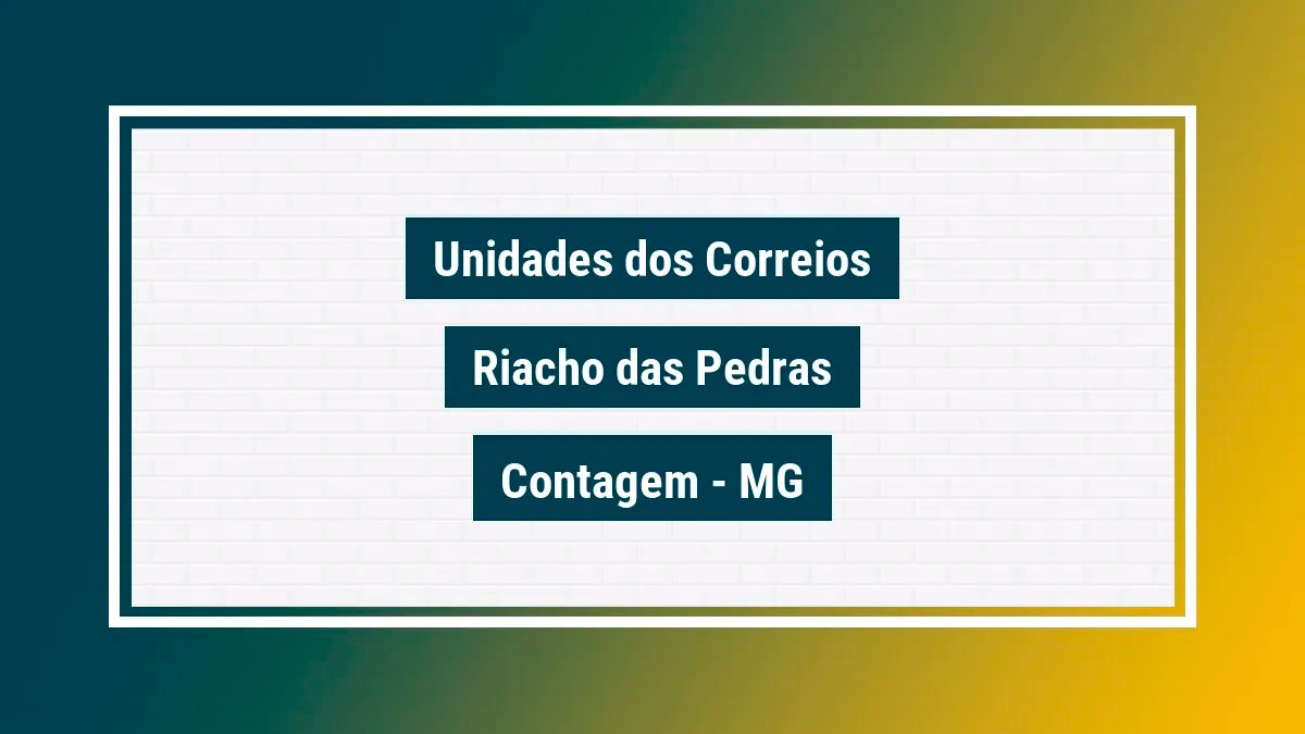 Imagem ilustrativa agência dos correios riacho das pedras contagem mg
