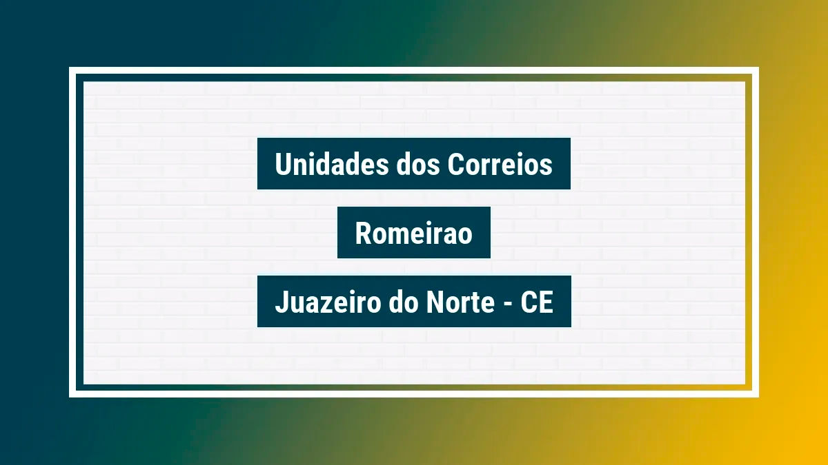 Imagem ilustrativa agência dos correios romeirao juazeiro do norte ce